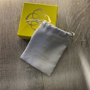 Kendra Scott Yellow Box with Gray Pouch